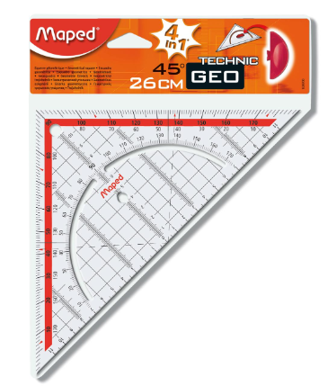 Geometriedreieck 26cm/45°